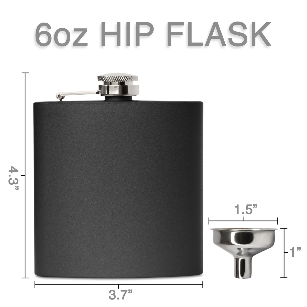6 oz Hip Flask - Blank