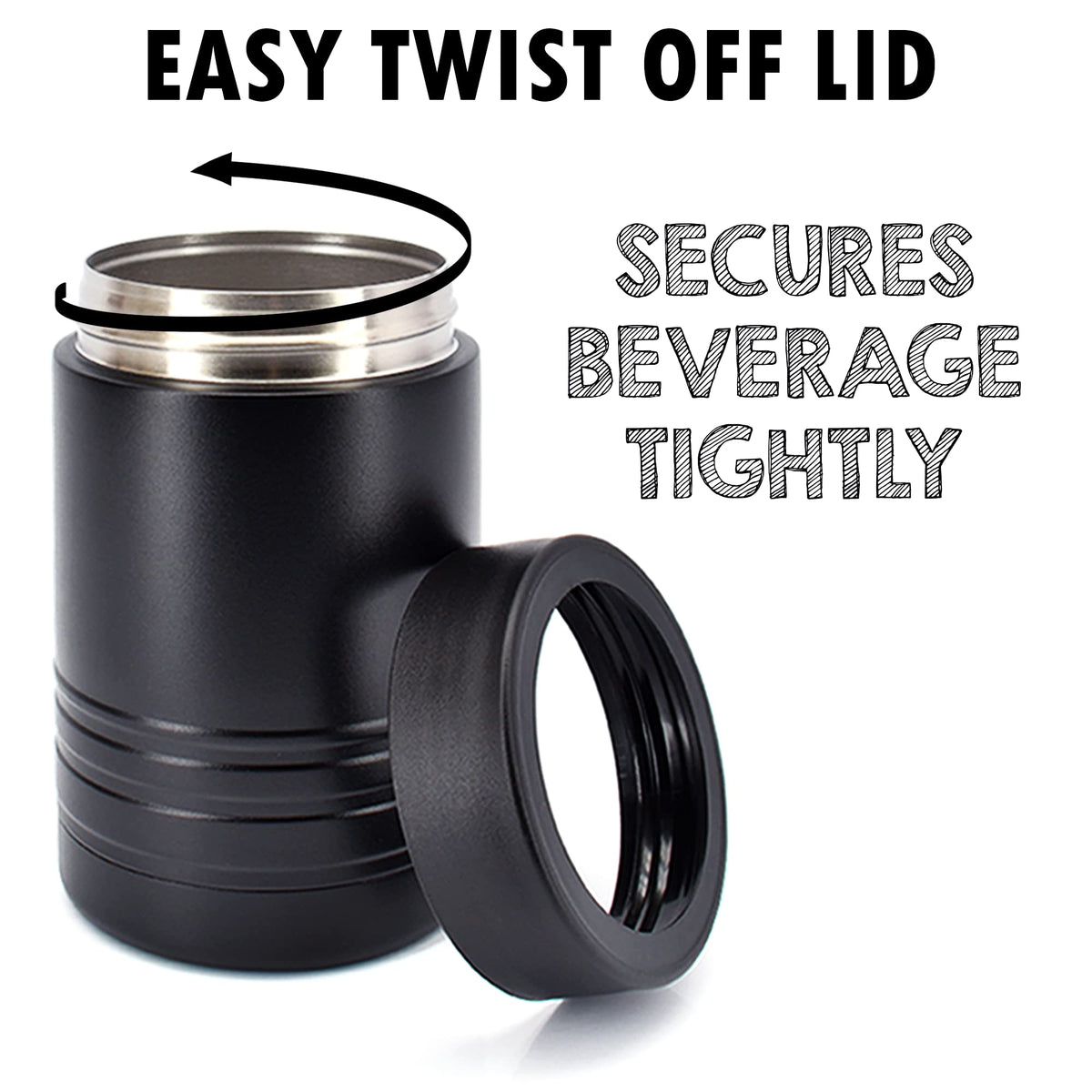 4-in-1 Insulated 12 oz Can Cooler - Custom Engraved