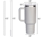 40 oz Travel Mug with Straw & Handle - Custom Engraved