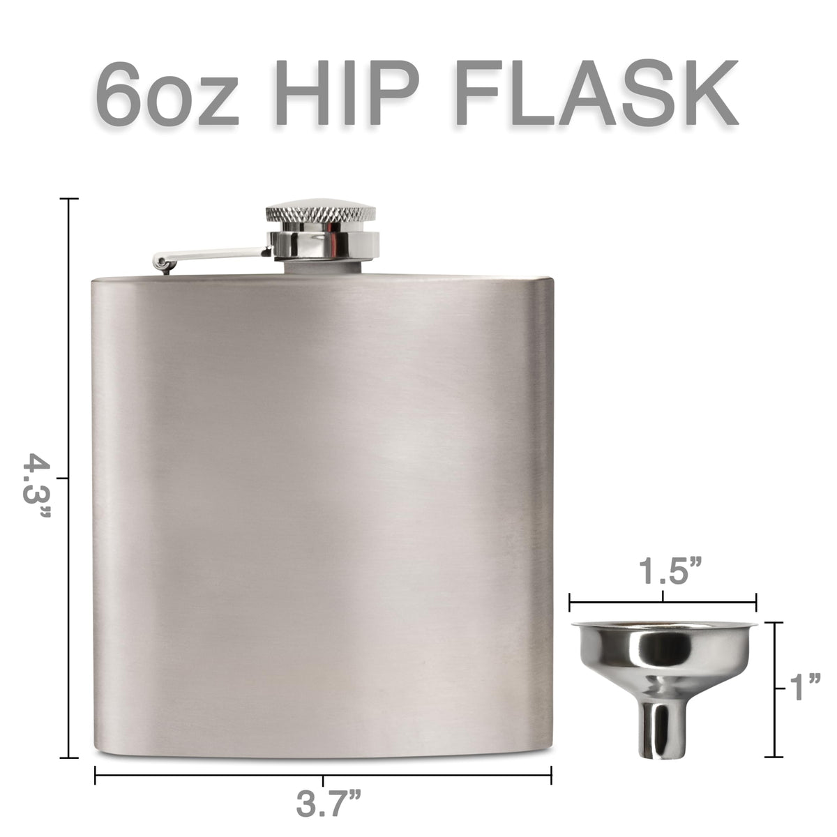 6 oz Hip Flask - Custom Engraved