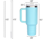 40 oz Travel Mug with Straw & Handle - Custom Engraved