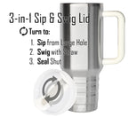 40 oz Travel Mug with Straw & Handle - Custom Engraved