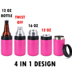 4-in-1 Insulated 12 oz Can Cooler - Blank