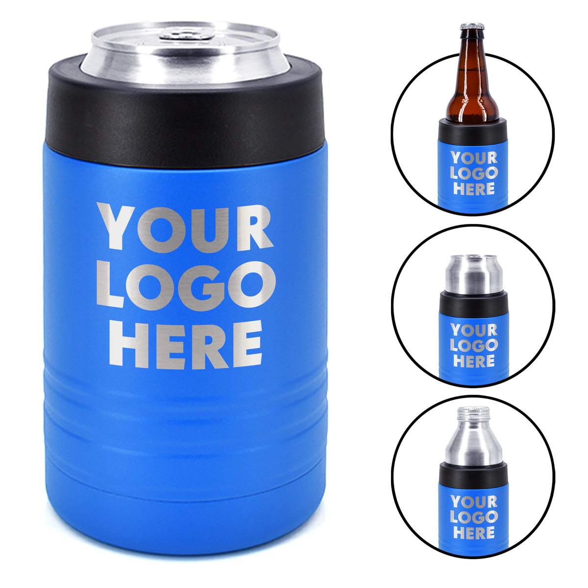 4-in-1 Insulated 12 oz Can Cooler - Custom Engraved