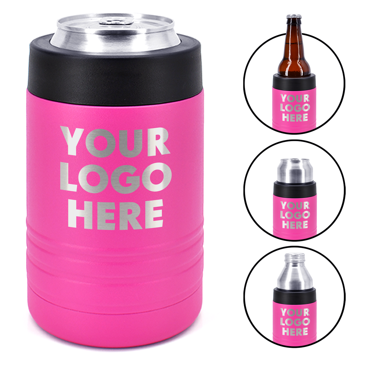 4-in-1 Insulated 12 oz Can Cooler - Custom Engraved