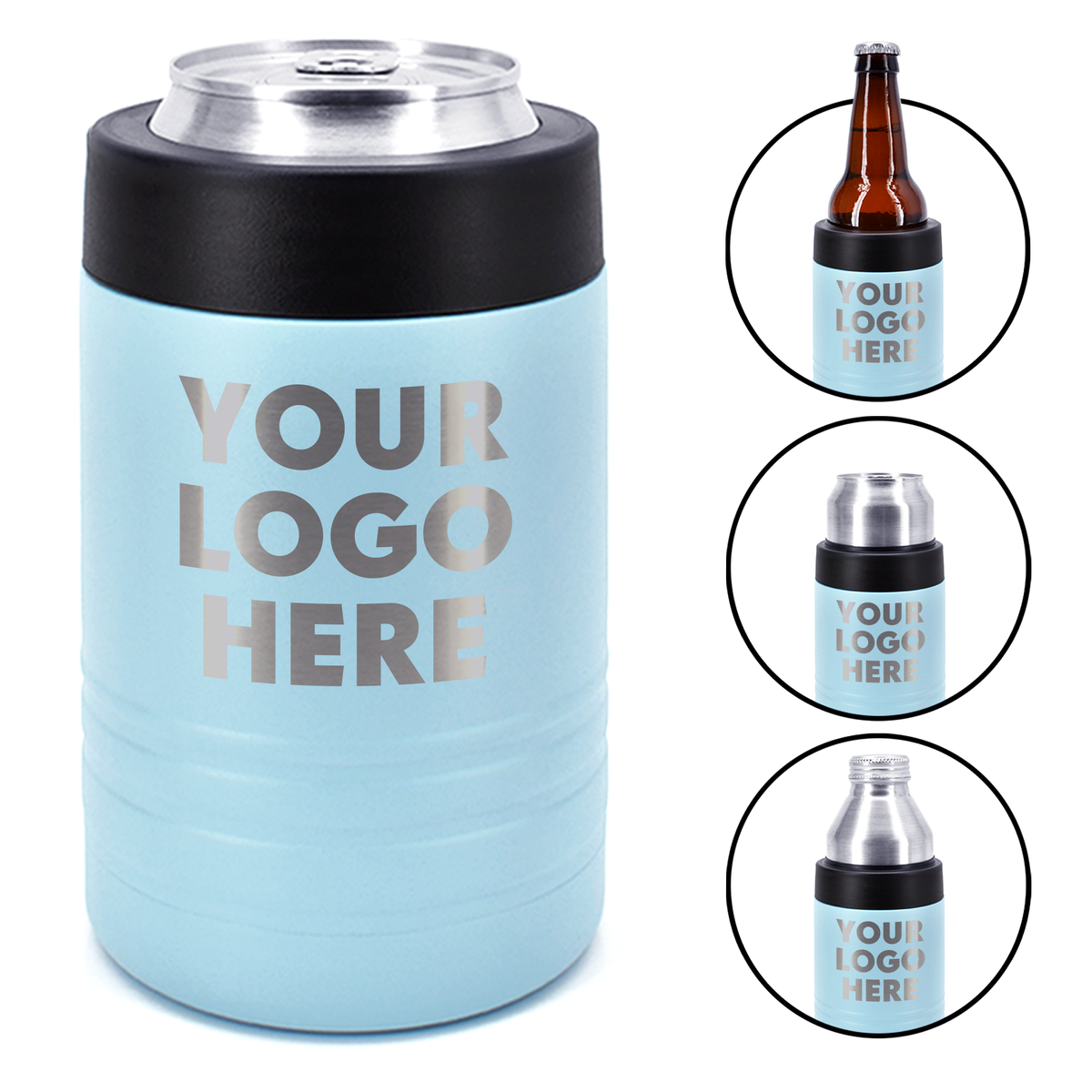 4-in-1 Insulated 12 oz Can Cooler - Custom Engraved