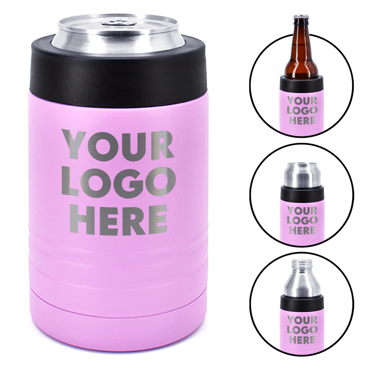 4-in-1 Insulated 12 oz Can Cooler - Custom Engraved