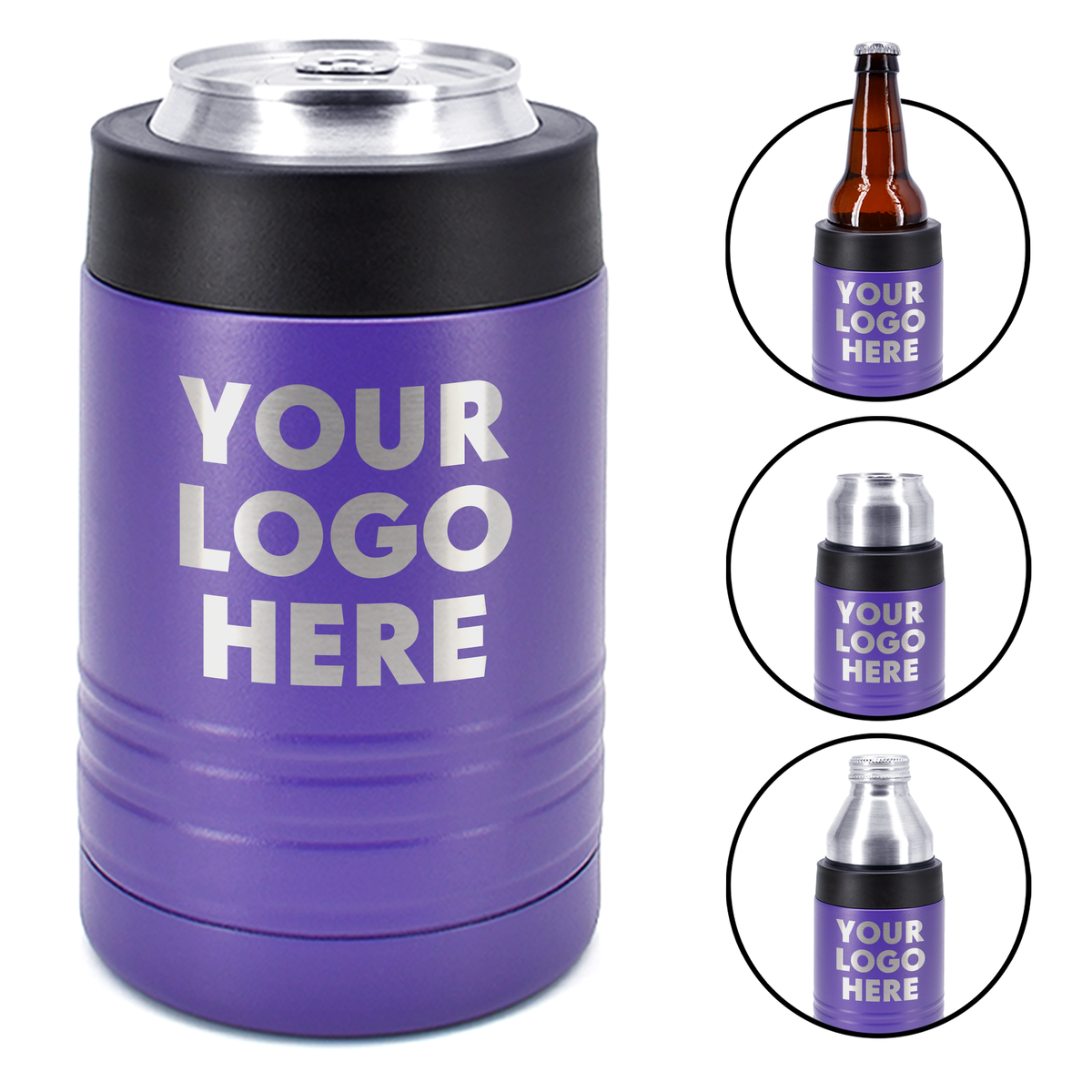 4-in-1 Insulated 12 oz Can Cooler - Custom Engraved