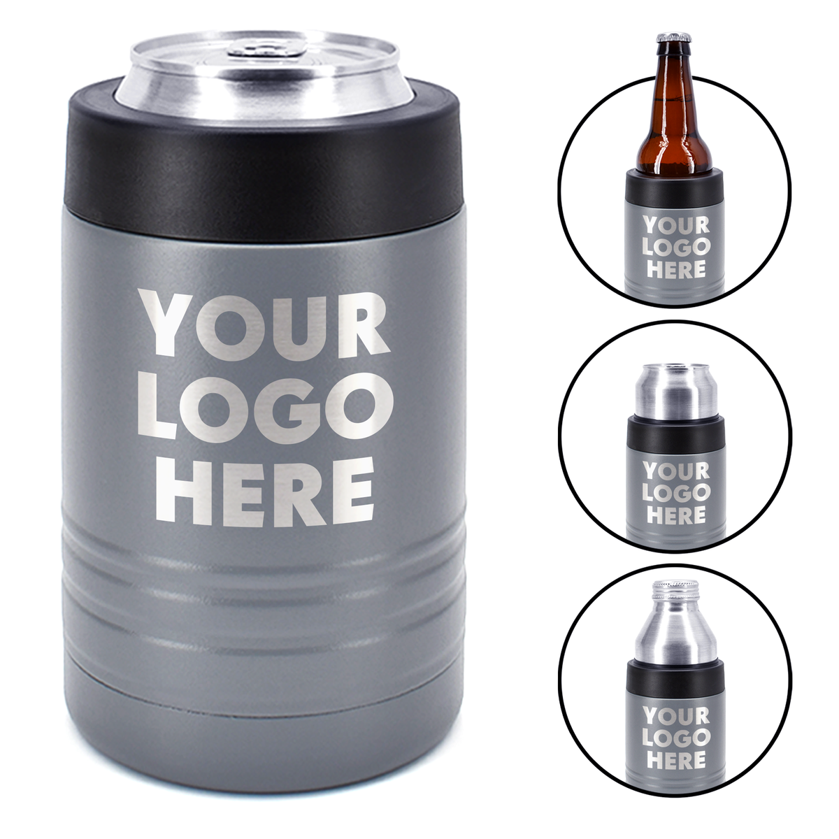 4-in-1 Insulated 12 oz Can Cooler - Custom Engraved