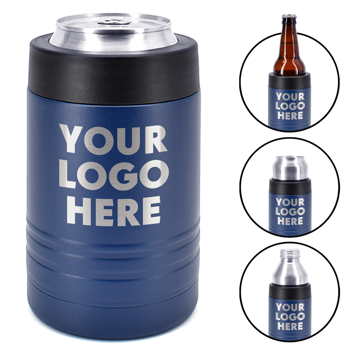 4-in-1 Insulated 12 oz Can Cooler - Custom Engraved