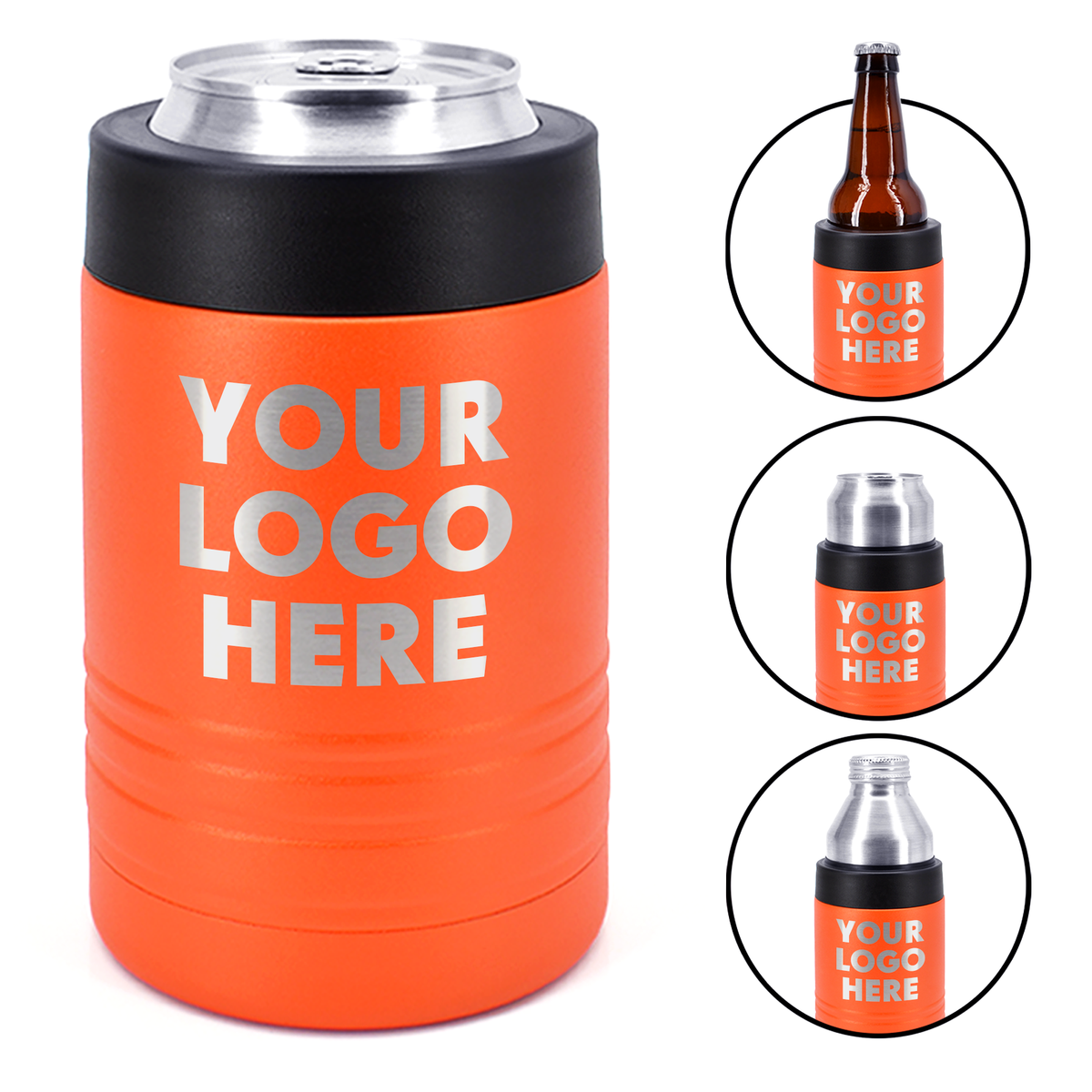 4-in-1 Insulated 12 oz Can Cooler - Custom Engraved