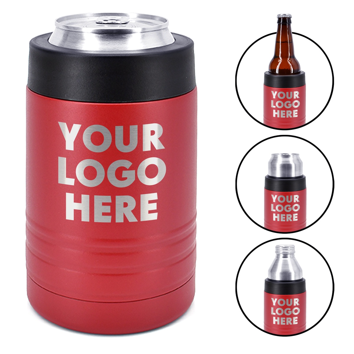 4-in-1 Insulated 12 oz Can Cooler - Custom Engraved