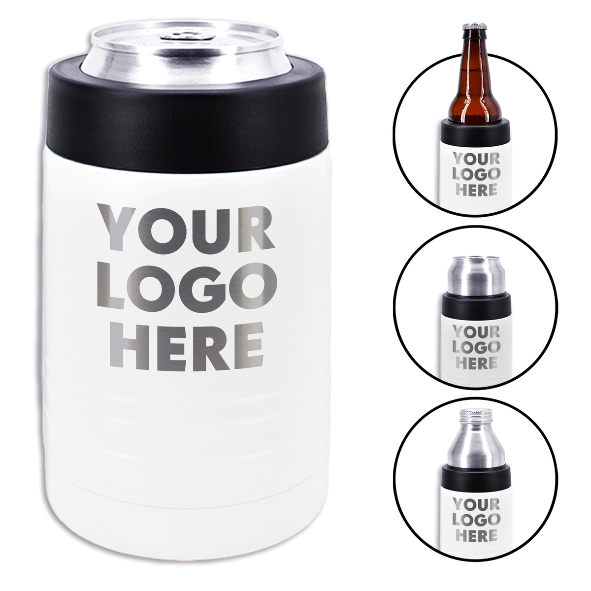 4-in-1 Insulated 12 oz Can Cooler - Custom Engraved
