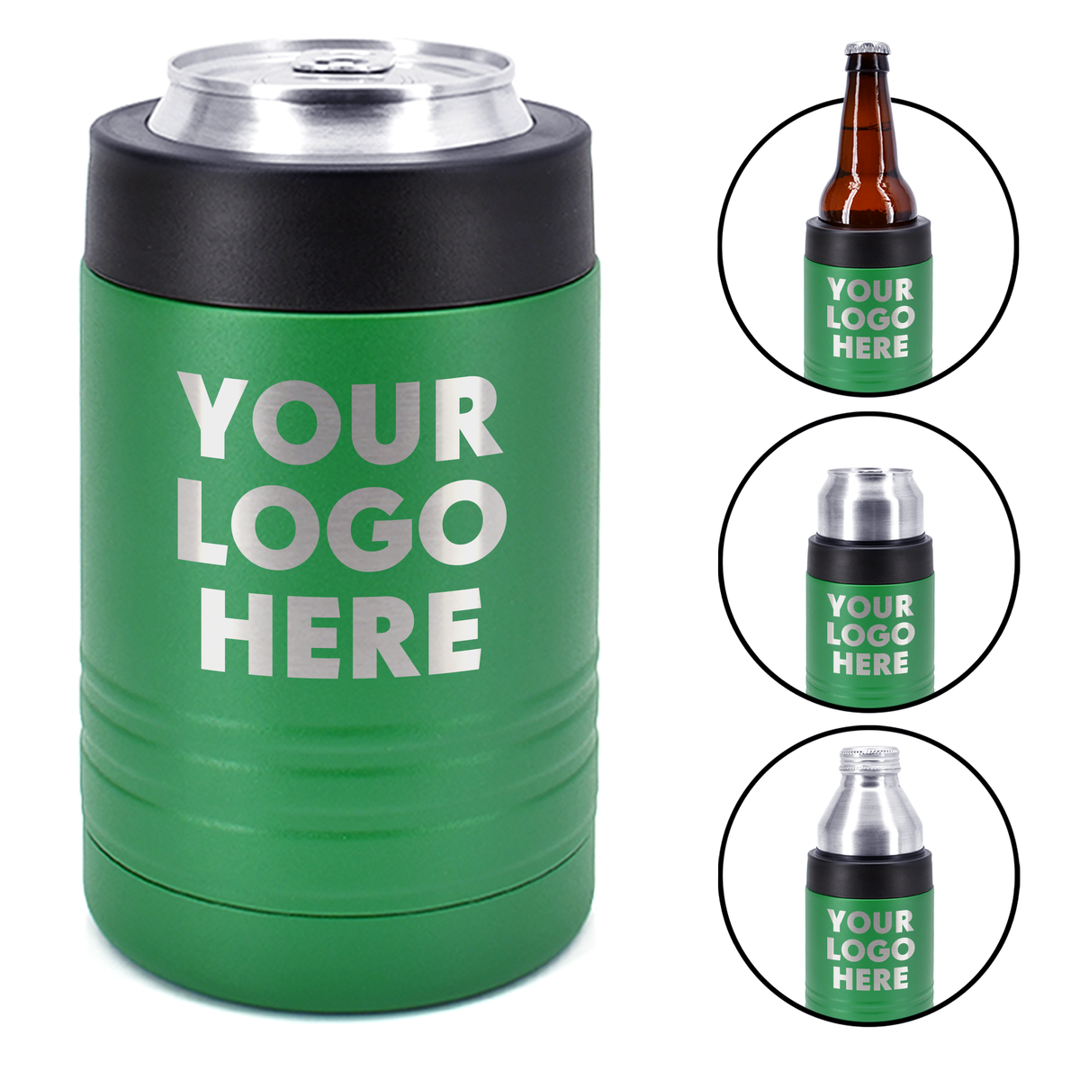 4-in-1 Insulated 12 oz Can Cooler - Custom Engraved