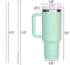 40 oz Travel Mug with Straw & Handle - Custom Engraved