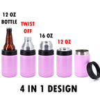 4-in-1 Insulated 12 oz Can Cooler - Blank