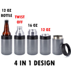 4-in-1 Insulated 12 oz Can Cooler - Blank
