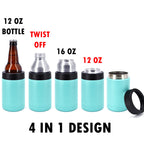 4-in-1 Insulated 12 oz Can Cooler - Blank