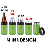 4-in-1 Insulated 12 oz Can Cooler - Blank
