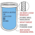 4-in-1 Insulated 12 oz Can Cooler - Blank