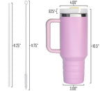 40 oz Travel Mug with Straw & Handle - Custom Engraved