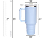 40 oz Travel Mug with Straw & Handle - Custom Engraved