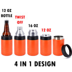 4-in-1 Insulated 12 oz Can Cooler - Blank
