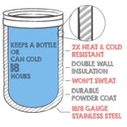 4-in-1 Insulated 12 oz Can Cooler - Blank